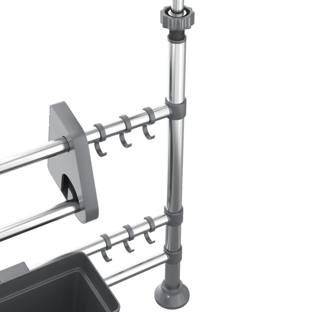 vidaXL Küchenorganisator Verstellbar Aluminium