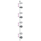 vidaXL Teleskop-Eckregal 4 Etagen Silbern Aluminium