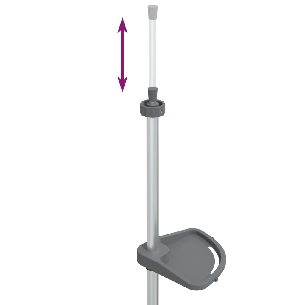 vidaXL Teleskop-Eckregal 4 Etagen Silbern Aluminium