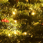 vidaXL Künstliche Weihnachtsbäume 2 Stk. mit Kranz, Girlande und LEDs