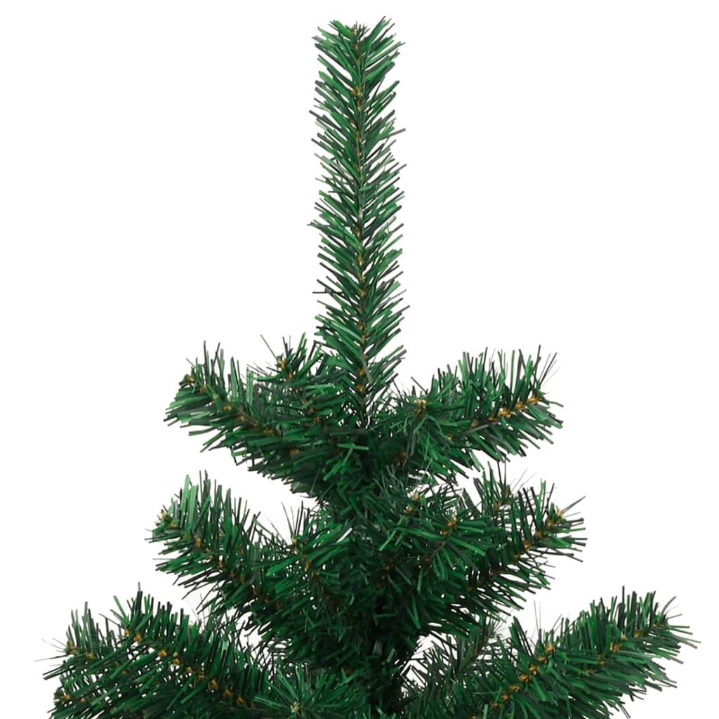 vidaXL Spiral-Weihnachtsbaum mit Beleuchtung und Topf Grün 120 cm