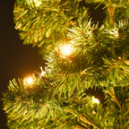 vidaXL Spiral-Weihnachtsbaum mit Beleuchtung und Ständer Grün 150 cm