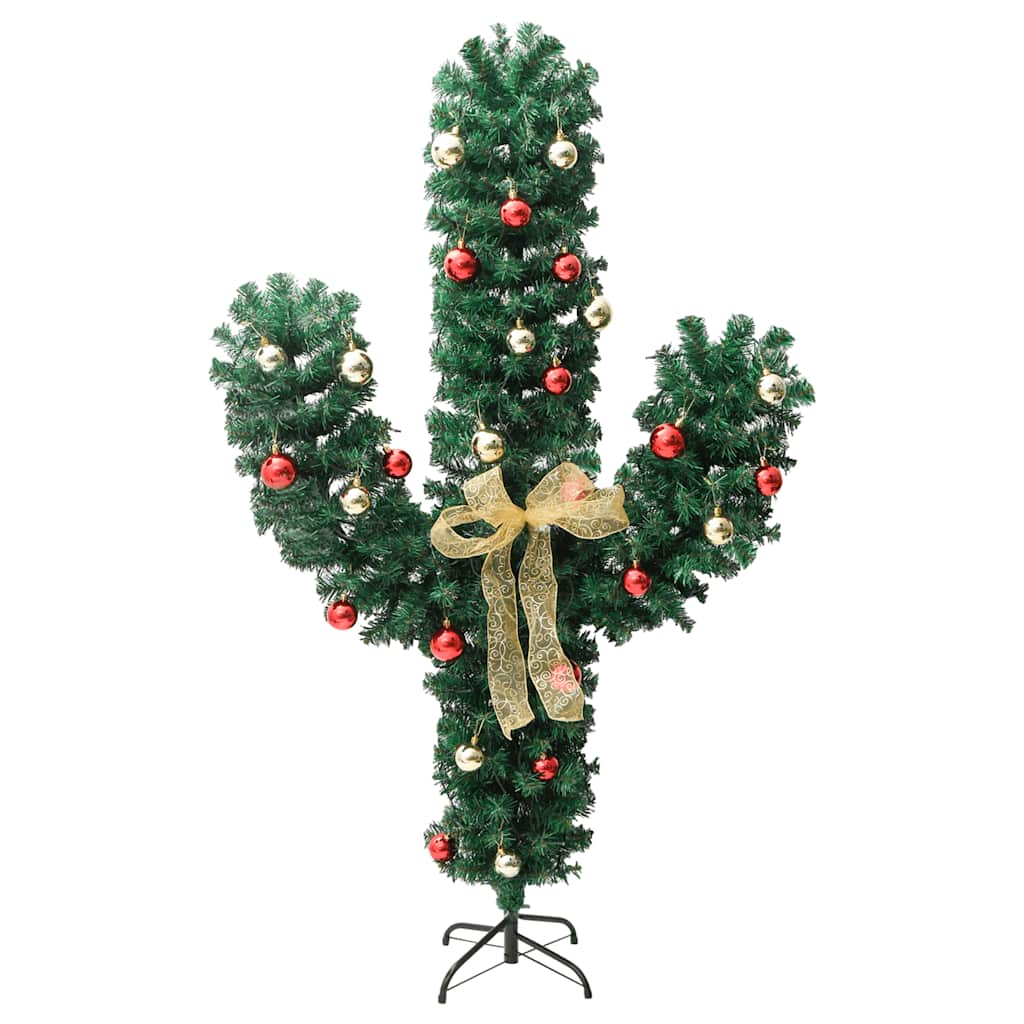 vidaXL Weihnachtsdeko Kaktus mit Ständer und LED Grün 150 cm PVC
