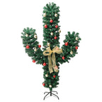 vidaXL Weihnachtsdeko Kaktus mit Ständer und LED Grün 150 cm PVC