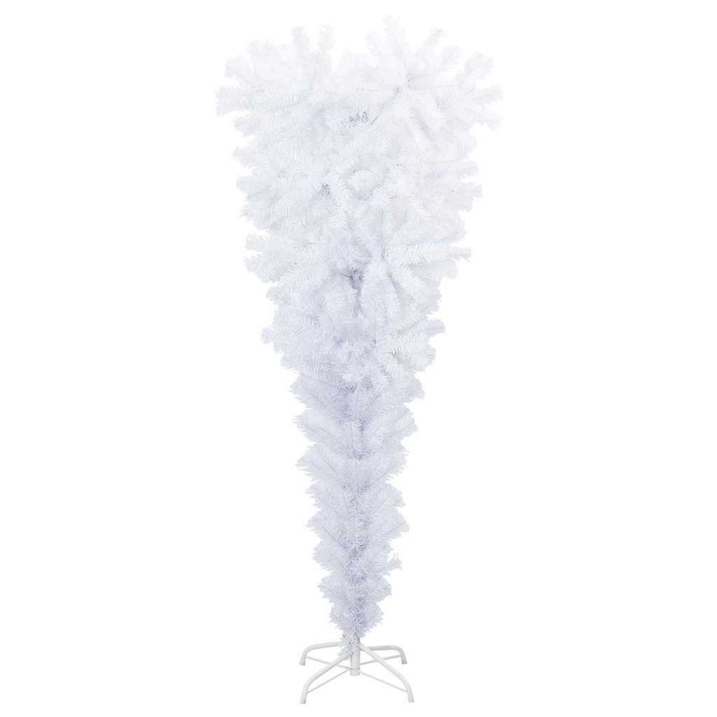 vidaXL Künstlicher Weihnachtsbaum mit Ständer Umgekehrt Weiß 120 cm