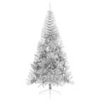 vidaXL Künstlicher Weihnachtsbaum mit Ständer Silber 210 cm PET