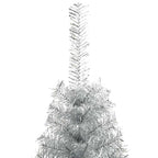 vidaXL Künstlicher Weihnachtsbaum mit Ständer Silber 210 cm PET
