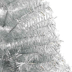 vidaXL Künstlicher Weihnachtsbaum mit Ständer Silber 210 cm PET
