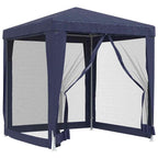 vidaXL Partyzelt mit 4 Mesh-Seitenwänden Blau 2x2 m HDPE