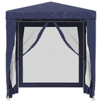 vidaXL Partyzelt mit 4 Mesh-Seitenwänden Blau 2x2 m HDPE