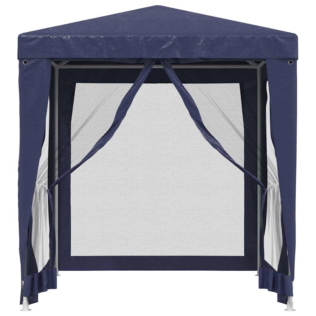 vidaXL Partyzelt mit 4 Mesh-Seitenwänden Blau 2x2 m HDPE
