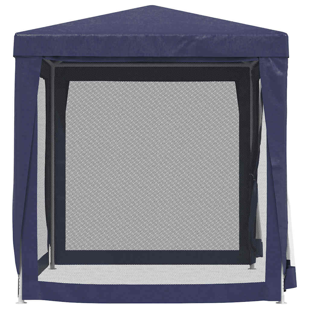 vidaXL Partyzelt mit 4 Mesh-Seitenwänden Blau 2x2 m HDPE