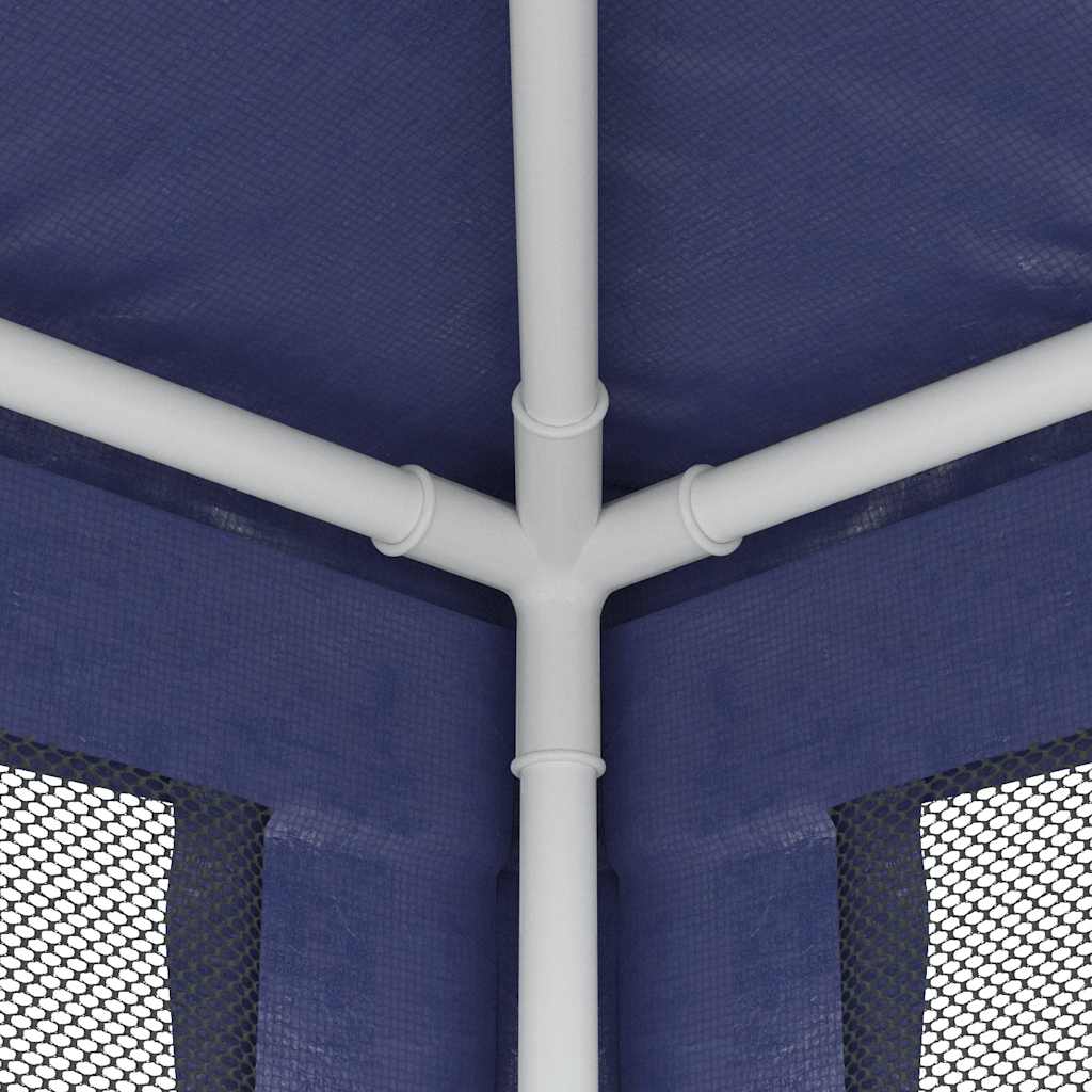 vidaXL Partyzelt mit 4 Mesh-Seitenwänden Blau 2x2 m HDPE