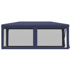 vidaXL Partyzelt mit 6 Mesh-Seitenwänden Blau 3x6 m HDPE