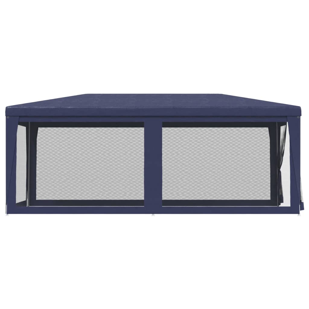 vidaXL Partyzelt mit 6 Mesh-Seitenwänden Blau 3x6 m HDPE