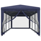 vidaXL Partyzelt mit 8 Mesh-Seitenwänden Blau 3x9 m HDPE