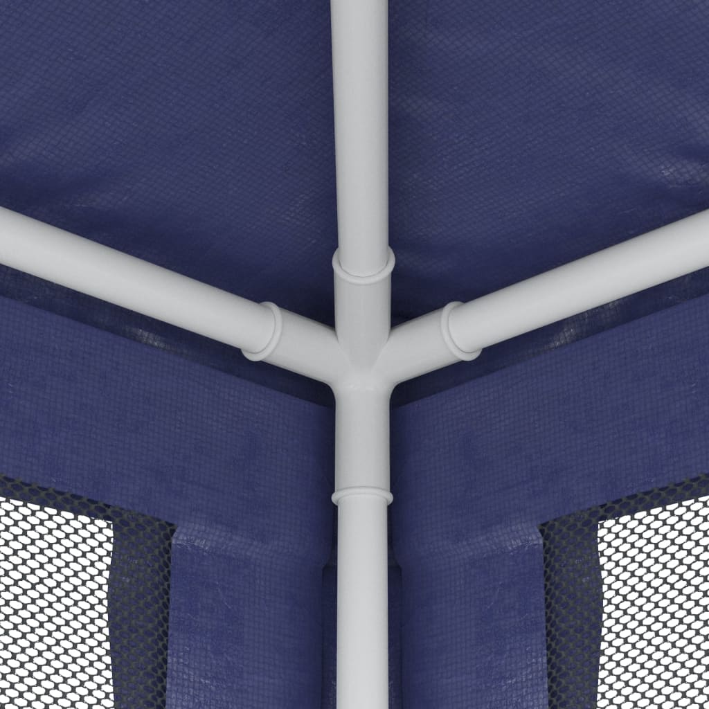 vidaXL Partyzelt mit 8 Mesh-Seitenwänden Blau 3x9 m HDPE