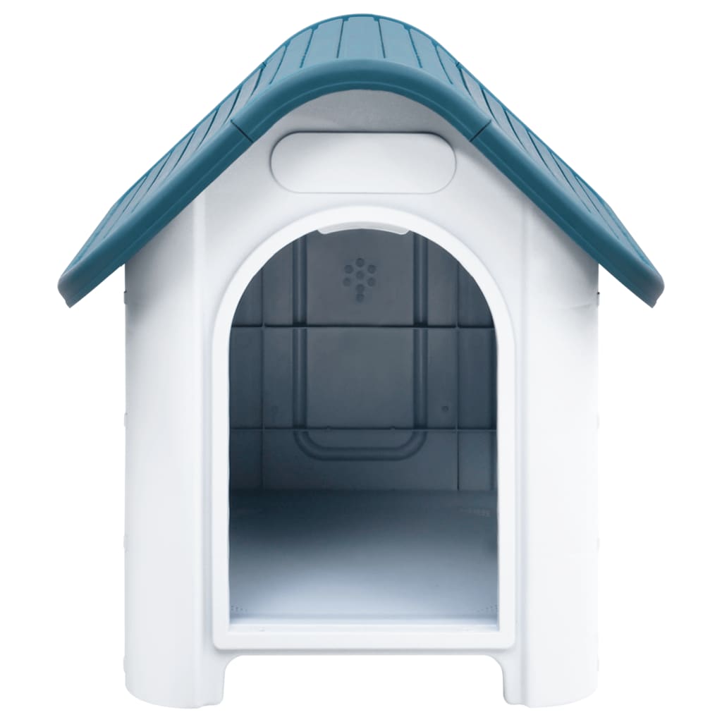 vidaXL Hundehütte Blau 59x75x66 cm Polypropylen