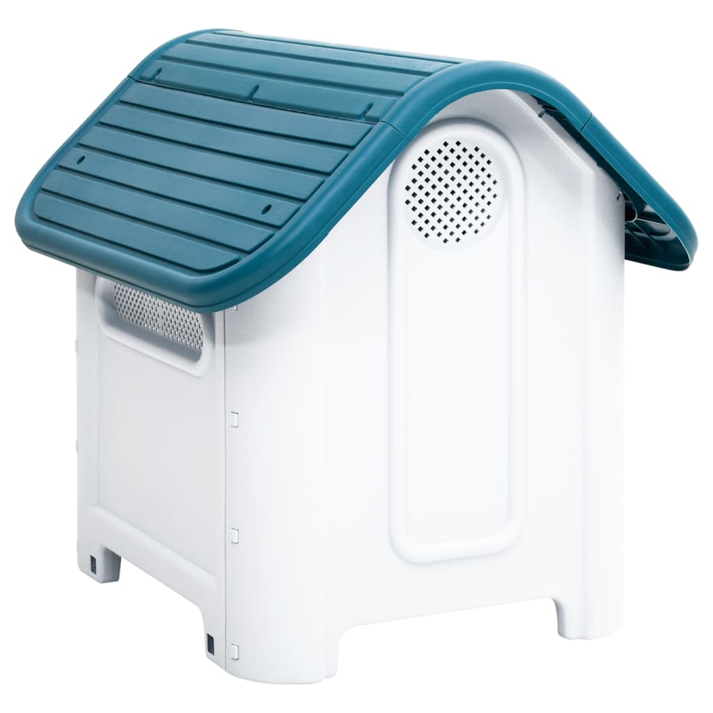 vidaXL Hundehütte Blau 59x75x66 cm Polypropylen
