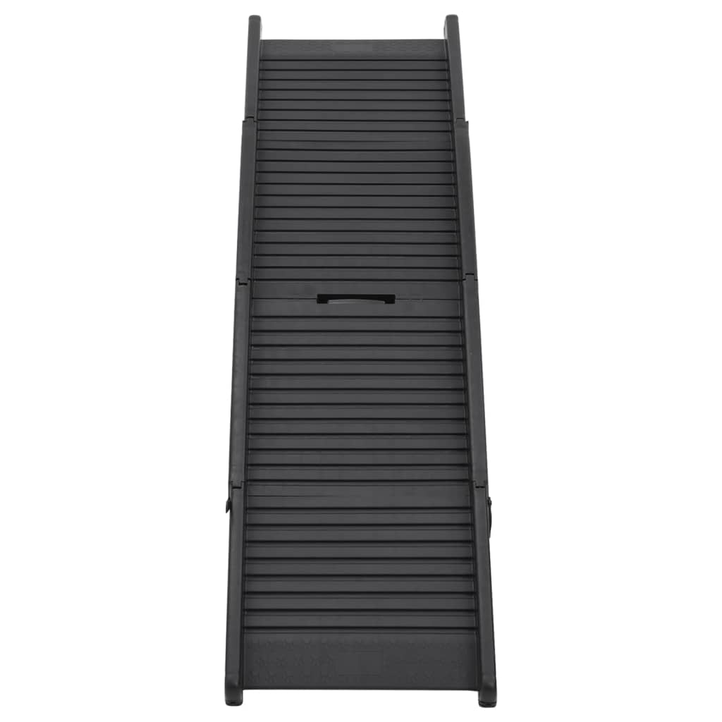 vidaXL Hunderampe Klappbar Schwarz 153x40x12,5 cm Kunststoff