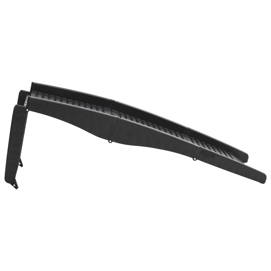 vidaXL Hunderampe Klappbar Schwarz 153x40x12,5 cm Kunststoff