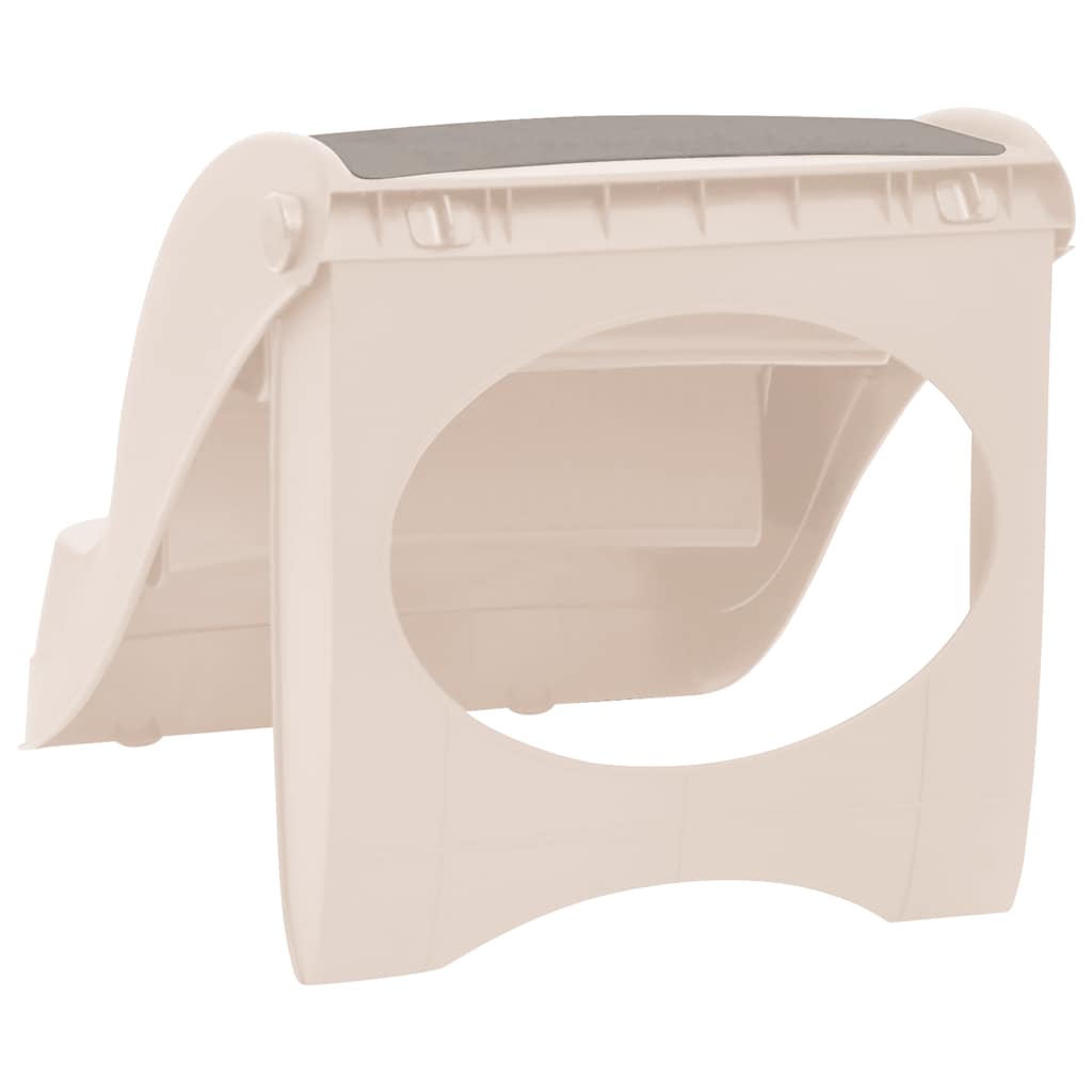 vidaXL Hundetreppe mit 3 Stufen Klappbar Creme 50x38x38 cm Kunststoff