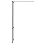 vidaXL Duschwand für Begehbare Dusche Schwarz 80x195 cm Halbmatt ESG