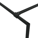 vidaXL Duschwand für Begehbare Dusche Schwarz 80x195 cm Halbmatt ESG