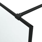 vidaXL Duschwand für Walk-In Dusche Schwarz 100x195 cm ESG Mattiert