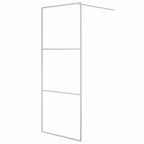 vidaXL Duschwand für Begehbare Dusche Silbern 80x195 cm ESG-Klarglas
