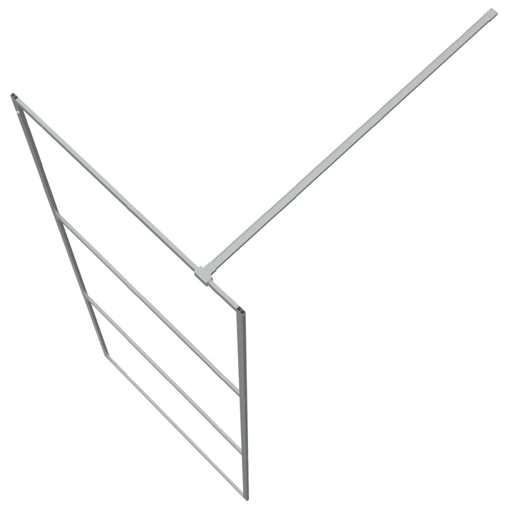 vidaXL Duschwand für Begehbare Dusche Silbern 80x195 cm ESG-Klarglas