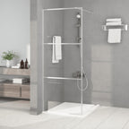 vidaXL Duschwand für Begehbare Dusche Silbern 80x195 cm ESG-Klarglas