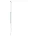 vidaXL Duschwand für Begehbare Dusche Weiß 80x195 cm ESG-Klarglas