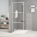 vidaXL Duschwand für Begehbare Dusche Weiß 80x195 cm ESG-Klarglas