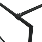 vidaXL Duschwand für Walk-In Dusche Schwarz 80x195 cm ESG Halbmattiert