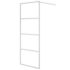 vidaXL Duschwand für Walk-In Dusche Silber 80x195 cm ESG-Glas Klar