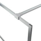 vidaXL Duschwand für Walk-In Dusche Silber 80x195 cm ESG-Glas Klar