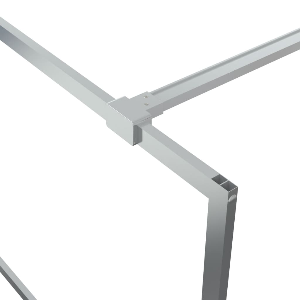 vidaXL Duschwand für Walk-In Dusche Silber 80x195 cm ESG-Glas Klar