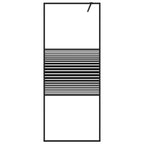vidaXL Duschwand für Begehbare Dusche Schwarz 80x195 cm ESG-Glas Klar