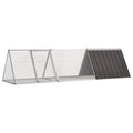 vidaXL Kaninchenkäfig Anthrazit 302,5x80,5x71 cm Verzinkter Stahl