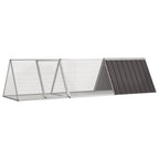 vidaXL Kaninchenkäfig Anthrazit 302,5x80,5x71 cm Verzinkter Stahl