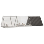 vidaXL Kaninchenkäfig Anthrazit 302,5x80,5x71 cm Verzinkter Stahl