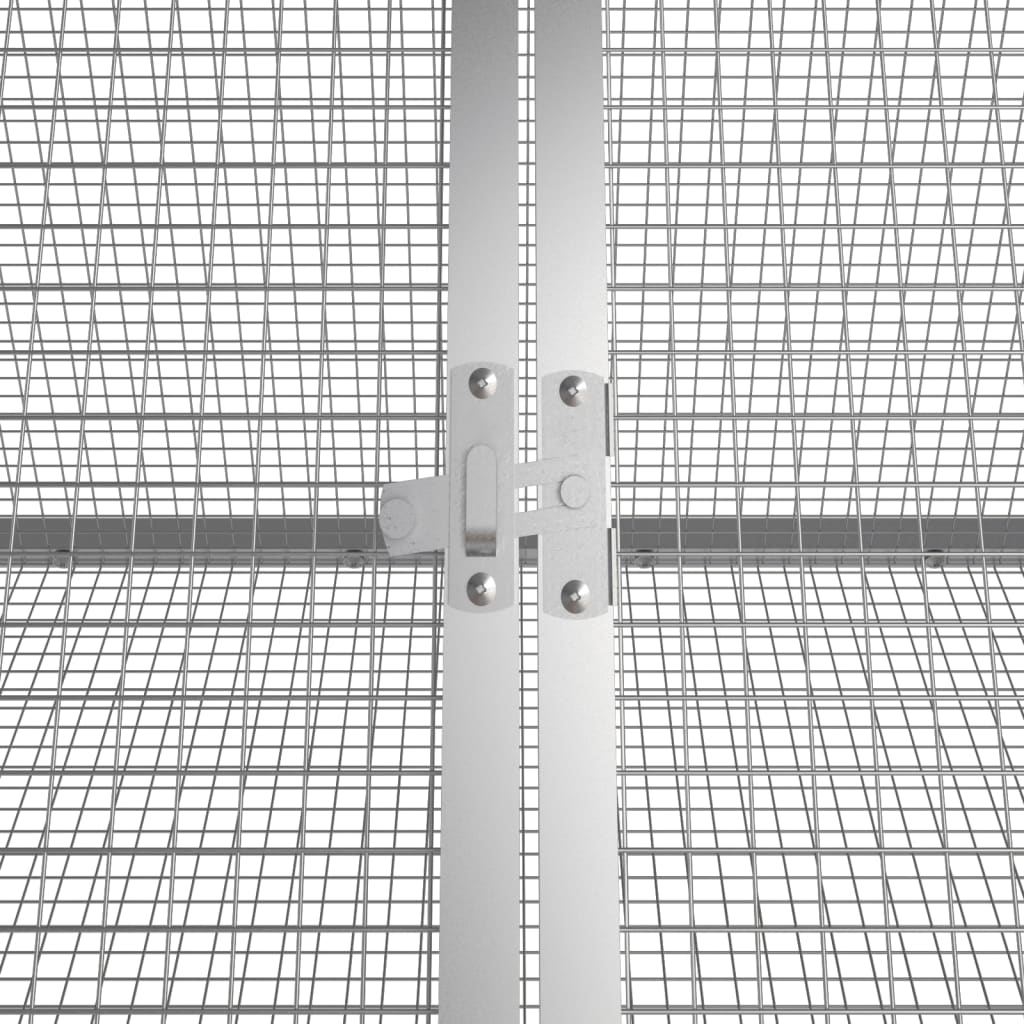 vidaXL Kaninchenkäfig Anthrazit 302,5x80,5x71 cm Verzinkter Stahl