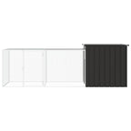 vidaXL Hühnerkäfig Anthrazit 300x91x100 cm Verzinkter Stahl