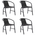 vidaXL Gartenstühle 4 Stk. Rattan-Optik Kunststoff und Stahl 110 kg