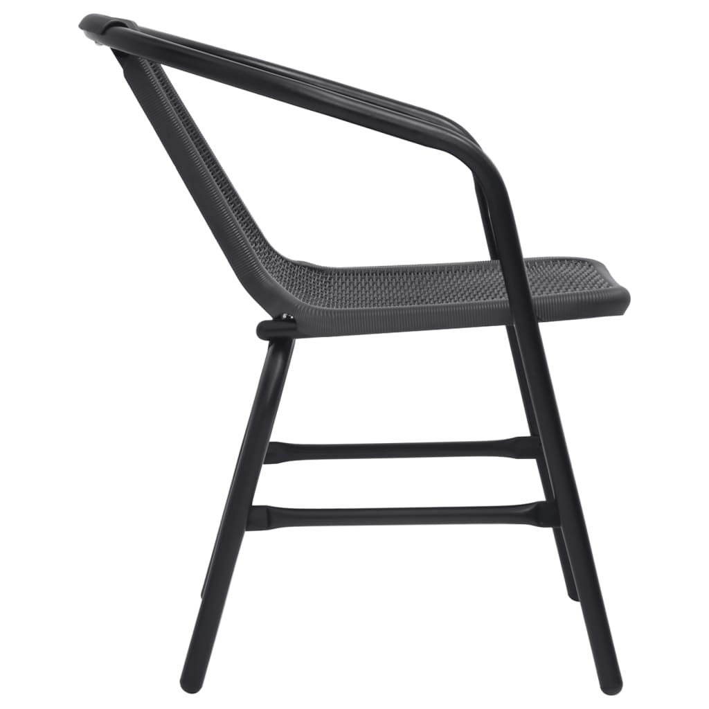 vidaXL Gartenstühle 6 Stk. Rattan-Optik Kunststoff und Stahl 110 kg