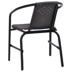 vidaXL Gartenstühle 6 Stk. Rattan-Optik Kunststoff und Stahl 110 kg