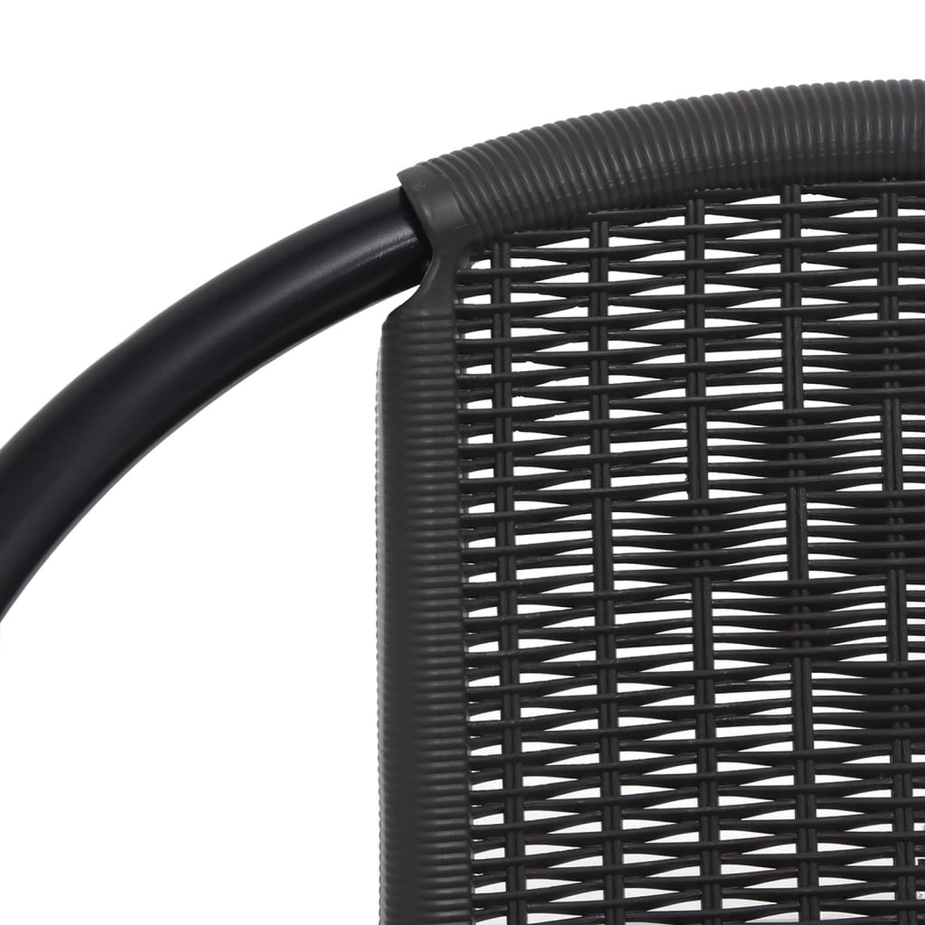 vidaXL Gartenstühle 6 Stk. Rattan-Optik Kunststoff und Stahl 110 kg