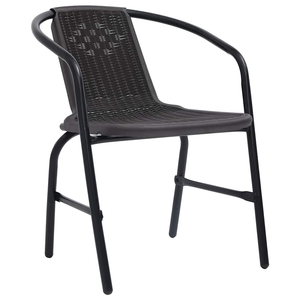 vidaXL Gartenstühle 8 Stk. Rattan-Optik Kunststoff und Stahl 110 kg
