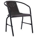 vidaXL Gartenstühle 8 Stk. Rattan-Optik Kunststoff und Stahl 110 kg